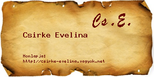 Csirke Evelina névjegykártya